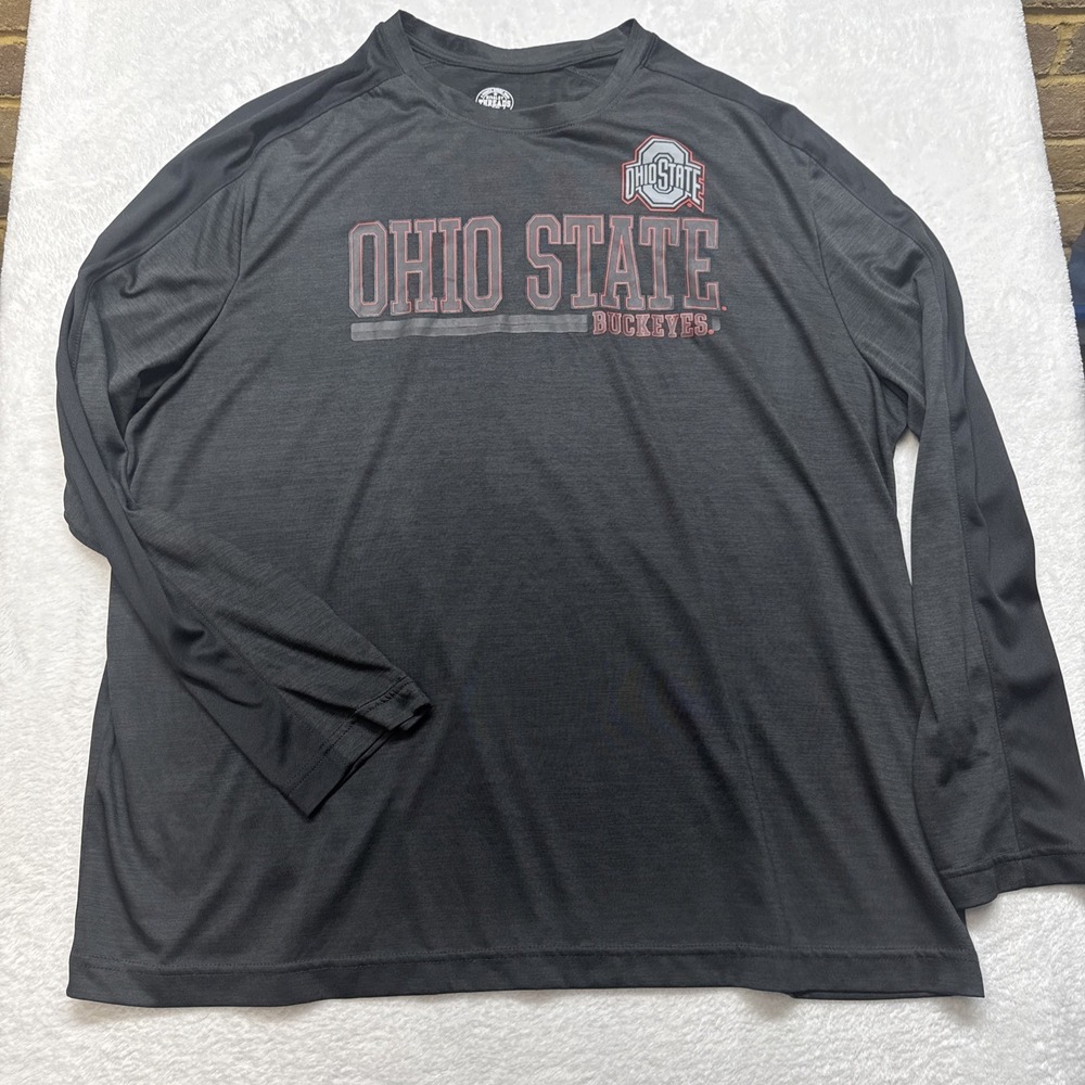 Ohio State Buckeyes Rivalry Threads Men's 2XL Long-Sleeve Performance Shirt